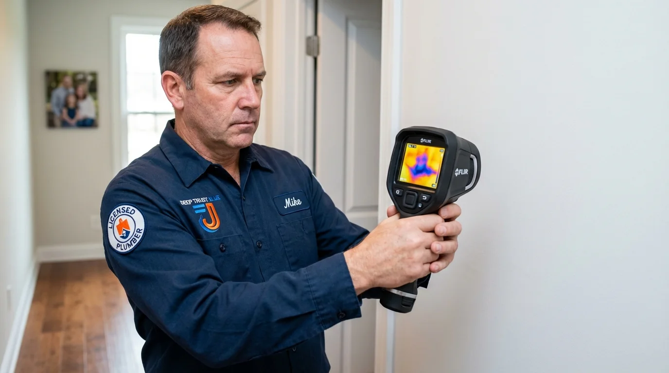 Thermal imaging leak detection by Johns Plumbing LLC in Niland